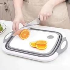 Tábua Dobrável Multifuncional 3 Em 1 Silicone Retrátil Cozinha