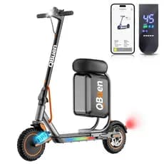 Patinete Elétrico 500W com Assento Ajustável e App Bluetooth | 40km/h, Seta, Suspensão, 10Ah 25km, Dobrável 120kg