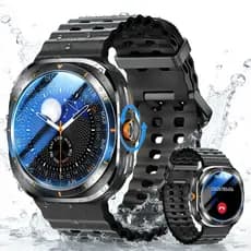 Relógio Smartwatch Agua Ip68 Chamadas Bluetooth Com Lanterna 400mah Amoled Monitor SIRI Smartband  Feminino Masculin