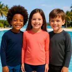 Kit 2 Camiseta UV Infantil Térmica Blusa de Proteção Solar para Menino e Menina UV50 Tamanho 4 ao 14