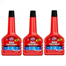 Kit 3 Aditivo STP Gas Treatment para Gasolina Limpeza do Sistema Combustível Limpa Bicos Injetores