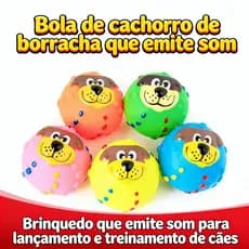 Bola Bolinha Pet Cães Cachorros Poodle Microtoy Shitzu Colorida Fisioterapia Coordenação motora