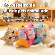 Brinquedo Peixe De Pelúcia Com Catnip Para Gato Para Brincar De Lutinha Caça Interativo Anti Stress