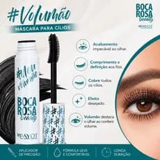 Rímel Volume Extremo Máscara de Cílios A Prova D Água Boca Rosa By Payott Super Volumão Longa Duração Meu Volumão