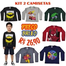 KIT CAMISETAS MANGA LONGA