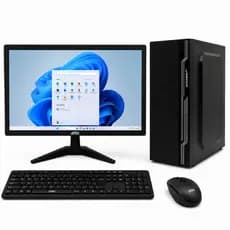 Computador Completo Intel Core i5 8GB SSD 256GB Windows Monitor 20" com Kit Teclado e Mouse Sem Fio