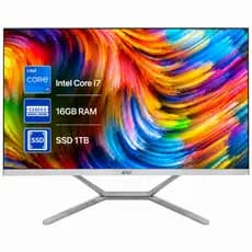 Computador All In One 23,8" Full HD Intel Core i7 16GB SSD 1TB WiFi HDMI para Estudo Home Office