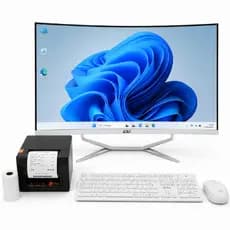 Computador All In One 27" Curvo i5 16GB SSD 512GB Kit PDV Completo Impressora Teclado e Mouse WiFi