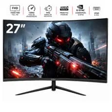 Monitor Gamer Curvo 27” Full HD 120Hz 1ms FreeSync G-Sync HDMI VGA Painel VA VESA Imersivo