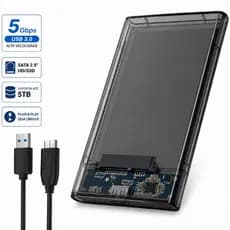 Case Externa para HD SSD 2.5 Sata USB 3.0 Até 5TB Gaveta Adaptador Portátil para Notebook PC