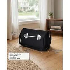 Bolsa Mala Academia Transversal Impermeavél Alça Ajustável ziper Tecido Nylon