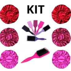 KIT com Escova Onda Finalizadora + Touca de Cetim dupla Face Envio rápido 🥰🥰