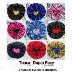 Kit com 12 unidades Touca De Cetim Anti Frizz Touca Dupla face com Regulador