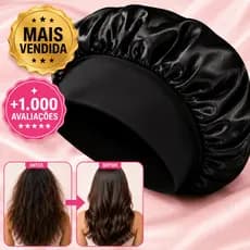 Touca de Cetim Ant Frizz Com Faixa Larga EM PROMOÇÃO Boa para Dormir, Cozinha e Banho