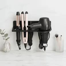 Suporte Multifuncional De Parede Para Secador Chapinha e Babyliss Organizador De Banheiro 3 Em 1 Resistente