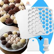 Forma Porcionadora Para Doces 10g 13g 15g 18g 50 Furos Dosadora Brigadeiro Beijinho Docinho Confeitaria Produção Rápida