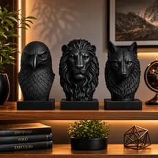 Estátuas Decorativas Luxuosas Pequena Águia Leão Lobo Decoração Sala Escritório Mesa Decoração Moderna Elegante Estante