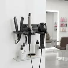 Suporte Para Secador Chapinha e Babyliss De Parede Resistente Com Ganchos Organizador 5 Em 1 Resistente Com Parafusos
