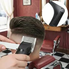 Kit Pente Barbeiro Degradê  Profissional + Guia De Barba Curvo Precisão Para Corte Fade e Acabamento Perfeito