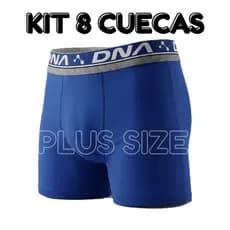 kit 8 Cuecas box boxer microfibra premium XGG Plus Size Forro 100% Algodão