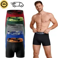 Kit 5 Cuecas box boxer Confortável Microfibra primeira linha Forro 100% Algodão