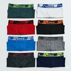Kit de 8 Cuecas Box Boxer Adulto Microfibra Lisa com forro 100% Algodão