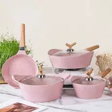 Conjunto de panela de uma peça adequado para fogão de indução/fogão a gás com panela de guisado frigideira panela de sop