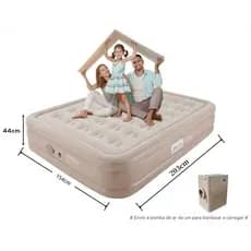Colchão de acampamento ao ar livre + travesseiro inflável * 2 versão espessada bateria de lítio embutida + Kit de reparo