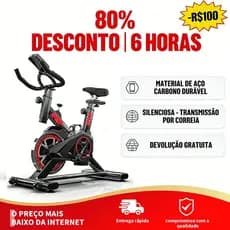 Bicicleta Ergométrica Spinning Bike Mecanica Profissional 150kg com Sensor Cardíaco Academia V3