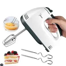 Liquidificador elétrico portátil, adequado para bolo e creme, 7 velocidades, 260 W, pode ser usado para mexer pasta de b