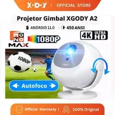 XGODY A2 Mini Projetor Portátil 450 ANSI 1080P HD Foco Elétrico 360 ° Rotação 90 Inclinação Da