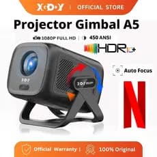 XGODY Gimbal A5 Mini Projetor 4K 550 ANSI FHD 1080P Android 11 MirrorLink Alinhamento De Base Automática