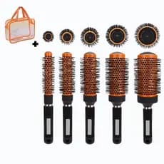 Kit 5 pc Escovas Profissionais De Cabelo Cerdas