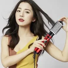 Pente giratório quatro em um para secagem de cabelo, alisamento concentrado, cabelos cacheados, estilo 360°Rotação, conf