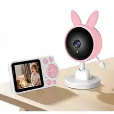 Monitor de vídeo HD para bebês com função de visão noturna e Sensor de temperatura de longa distância