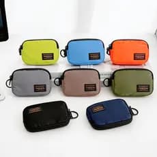 Masculino feminino novo estilo náilon moeda bolsa titular do cartão caso chave pode ser armazenado pode zíper simples es