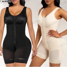 Cinta Modeladora Feminina body shape macaquinho de corpo Cirurgia Plástica De perninha Com abertura-ALE