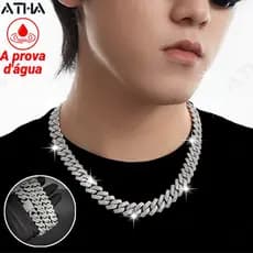 Colar cubano colar de corrente com cravação de gelo colar de diamantes hip-hop masculino Dia dos Namorados Rua Grafite