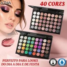 Paleta de Sombras 40 Cores Matte e Shimmer, Alta Pigmentação, Longa Duração, Fácil de Esfumar