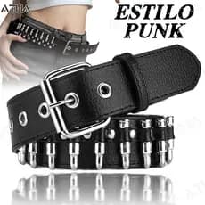 Cinto de corrente com rebites estilo punk europeu e americano, estilo rock 2026