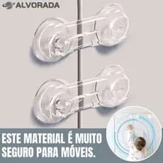 Kit 10/5 Travas Para Gaveta Porta Armário Segurança Bebê - Opção de cores LV