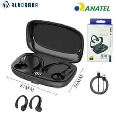 Fones De Ouvido Sem Fio Bluetooth Fone Com Microfones Alta Fidelidade Som Estéreo Toque Inteligente Esportes