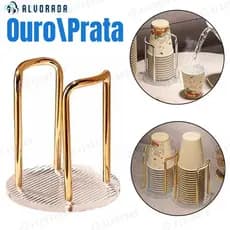 Suporte Para Copos Acrílico Descartável De Chá De Água Prateleira Com Canecas De Pau Mais Longo Organizador Doméstico-L