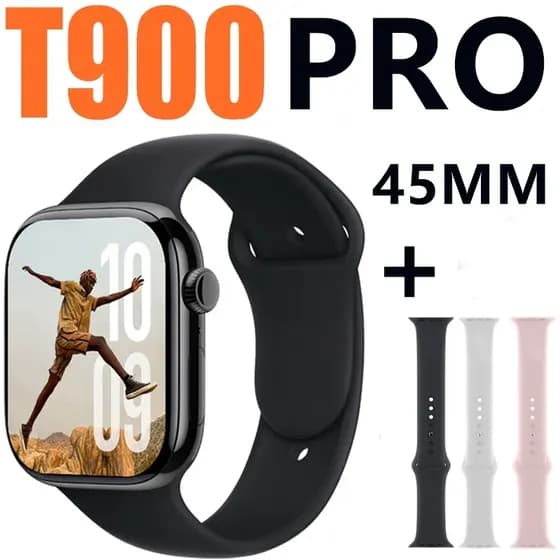 Novo T900 PRO 45MM chamada Bluetooth monitoramento de oxigênio no sangue, música, relógio inteligente feminino masculino