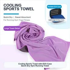 Cooling Sports Towel with EVA Case Quick Dry Sweat Absorbent Gym Running Towel