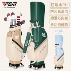 Bolsa de golfe PGM para homens e mulheres, resistente à água e anti-manchas, com rodas universais, bolsa de golfe, bolsa