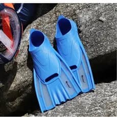 Nadadeiras Curtas WAVE para Natação e Mergulho com Bolso para os Pés