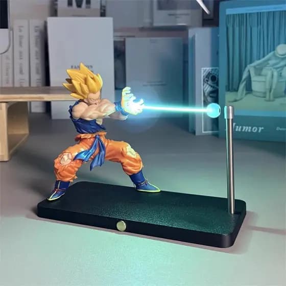 DRAGON BALL Son Goku Kamehameha Lâmpada Noturna Modelo De Decoração De Mesa Noite anime Em Torno De Brinquedos Infantis