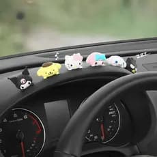 6 Pçs/Set Sanrio Decoração De Carro Bonito Kuromi Cinnamoroll Melodia Pompompurin Pochacco Kawaii Ornamento De Painel