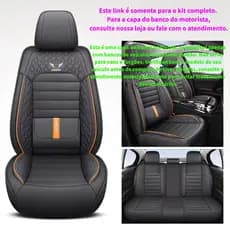 Capa para Banco de Carro 5 Lugares Universal Chevrolet Honda Toyota Couro PU 4 Estações